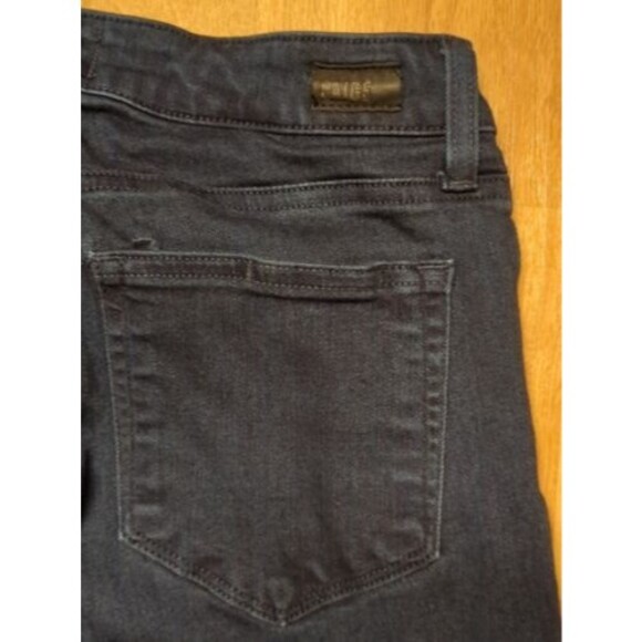 Paige Verdugo Ankle Jeans Denim Womens Size 29 Black Dark Blue Mid Rise - Picture 9 of 9